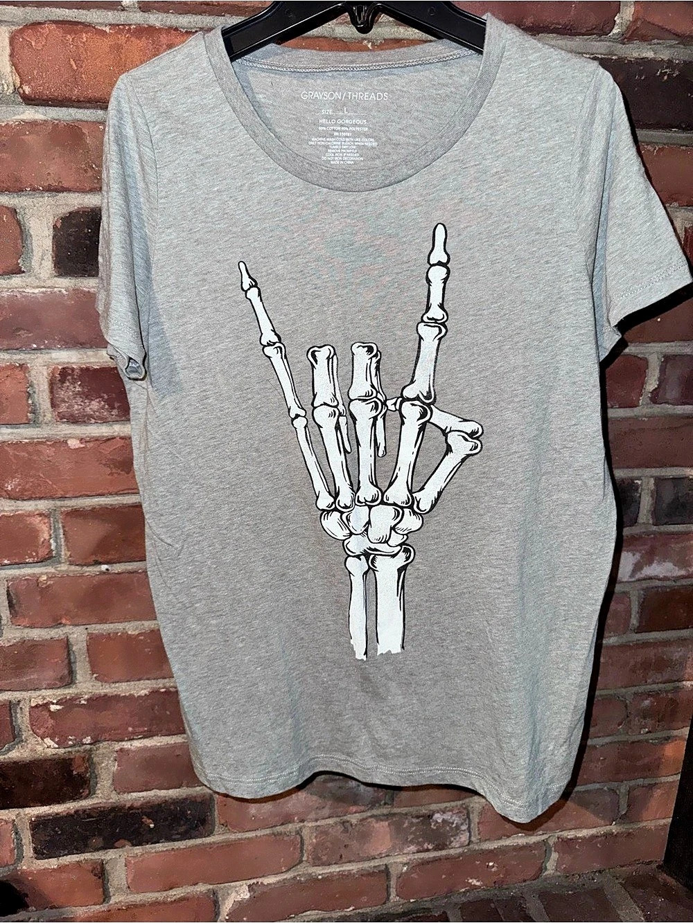 Grayson Threads Skeleton Graphic Tee Graphic Short Sleeve Tee Size Large